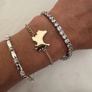 Vintage Gold Tone Schnauzer Women's Bracelet